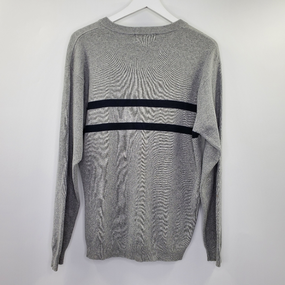 Chaps Ralph Lauren Vintage Dad Sweater Gray Cozy - Picture 4 of 6
